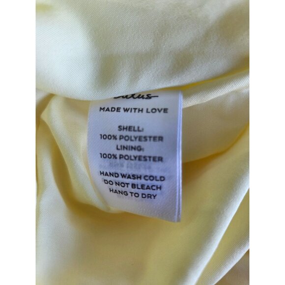 Lulus Exceptional Entrance Yellow Dress With Rosette Details Tiered Skirt XL - Picture 8 of 9